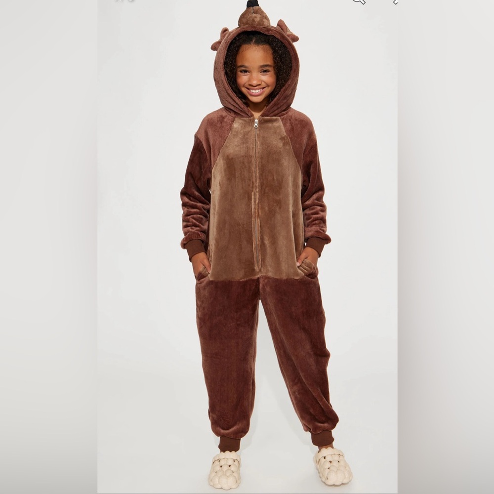 Halloween- Mini Teddy Bear Plush Costume Onesie - Brown
